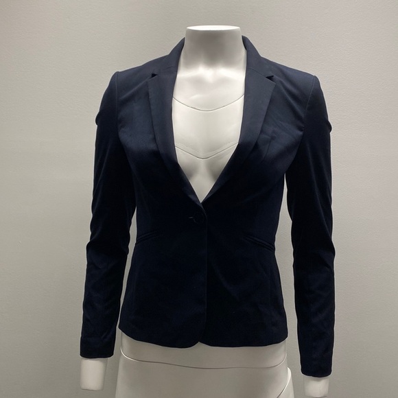 H&M Jackets & Blazers - H&m Fitted Navy Blue Blazer